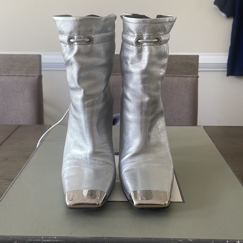 Tom Ford leather silver RARE booties - Picture 2 of 10